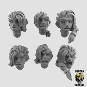 Female Halfling Heads (Pre Supported)