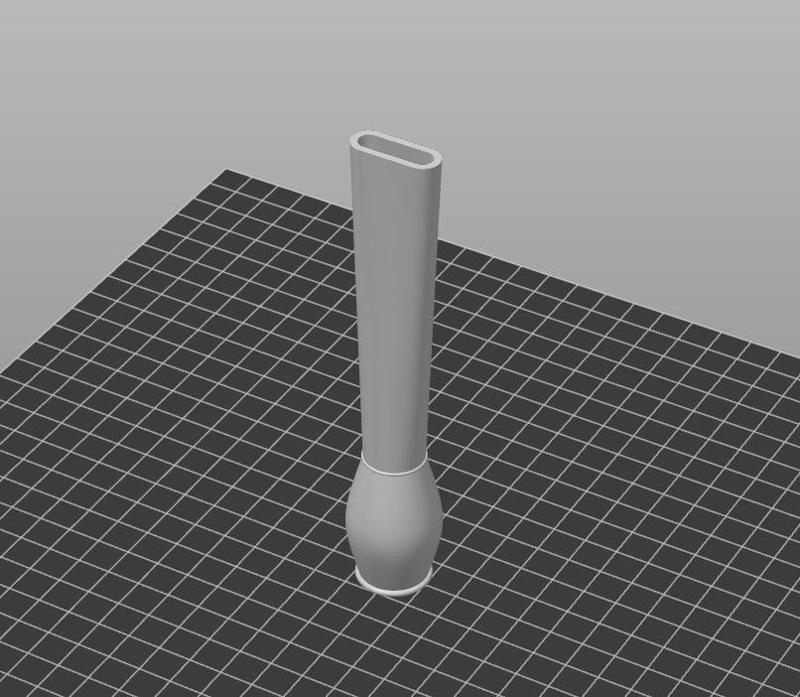 Oval bagpipe blowpipe piece