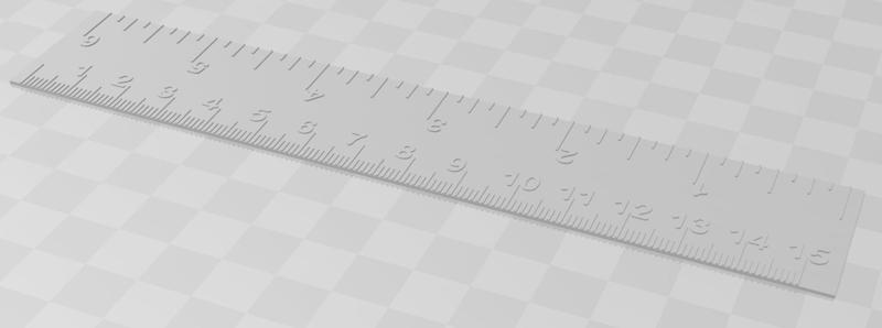 15 cm/6 in Ruler (Metric & Imperial)