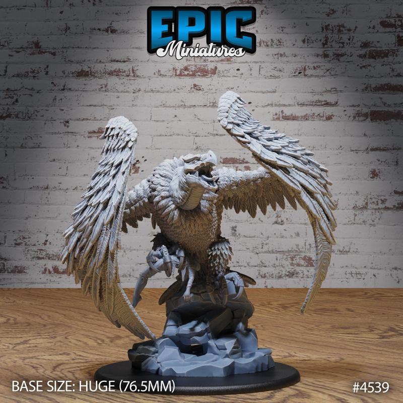 Giant Vulture Feast ‧ DnD Miniature ‧ Tabletop Miniatures ‧ Gaming Monster ‧ 3D Model ‧ RPG ‧ DnDminis ‧ STL FILE