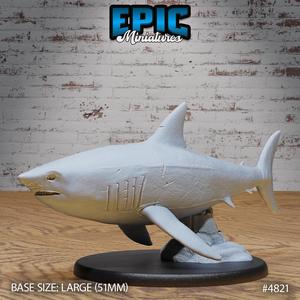 Great White Shark ‧ DnD Miniature ‧ Tabletop Miniatures ‧ Gaming Monster ‧ 3D Model ‧ RPG ‧ DnDminis ‧ STL FILE