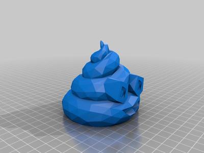 lowpoly poop emoji