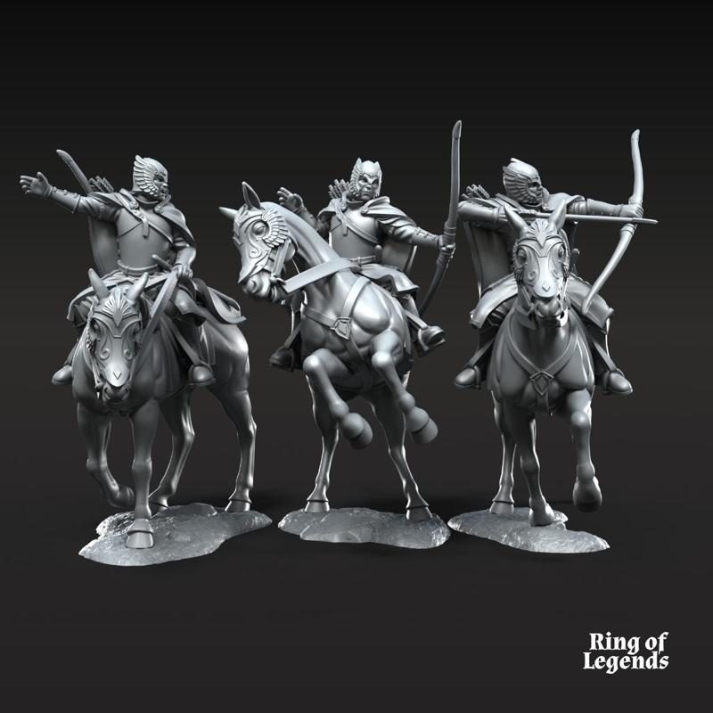3x Grey Castle Court Guards mtd | Grey Castle | Fantasy