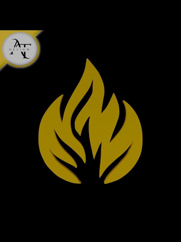 Simple Flame Symbol - 2D Art