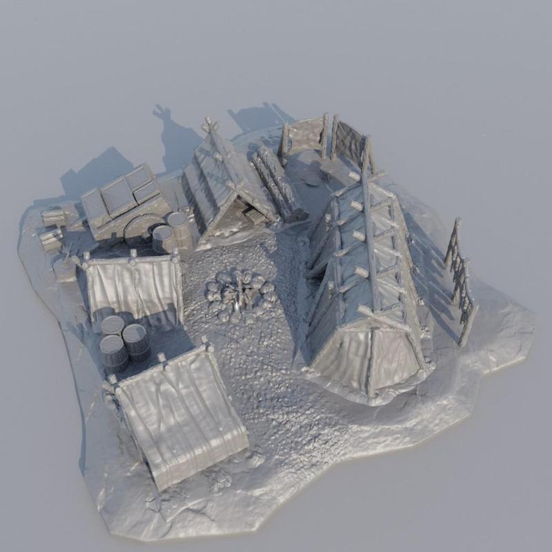 Adventurer Campsite - Tabletop Terrain - 28 MM