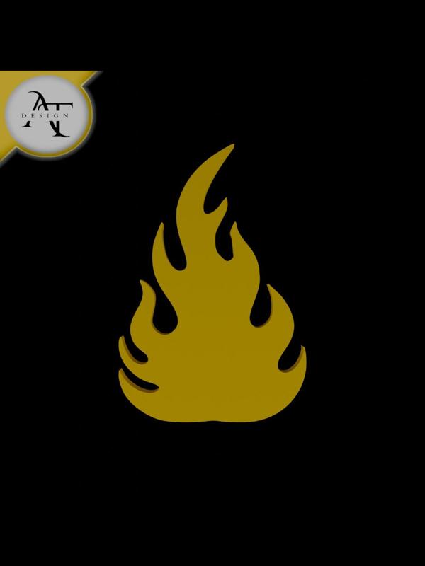 Simple Flame Symbol - 2D Art 
