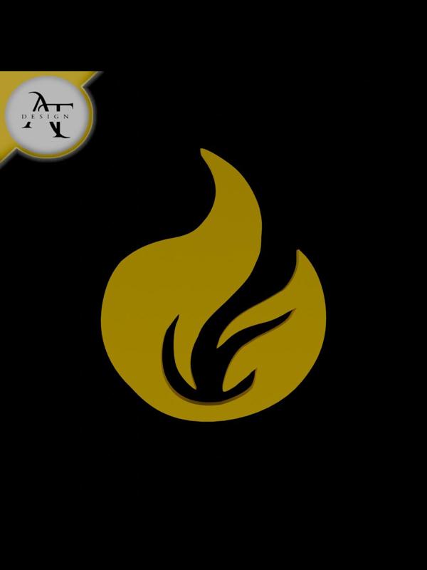 Simple Flame Symbol - 2D Art