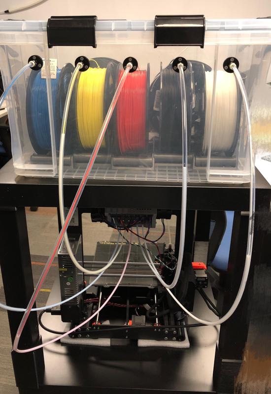 Filament spool dry box for MMU
