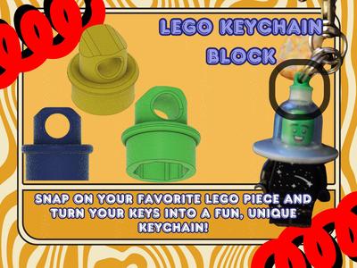 LegoCompatible Keychain Adapter Block 