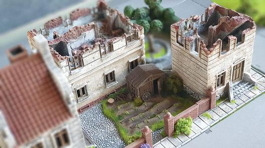 Printable Cityblocks - 4 Buildings und Ruins