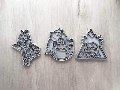 Naruto, Hinata, Itachi Cookie Cutter