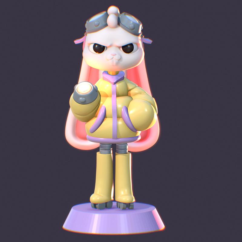 Rabbit on Roller Skate