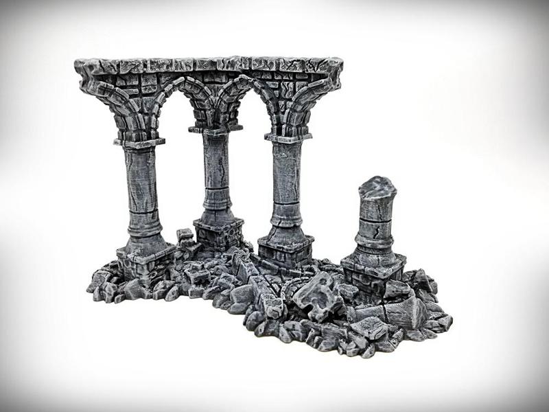 Quad Column - Ruined Columns - Ancient Ruins