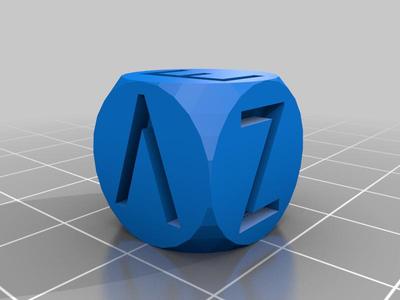 Dice with letters 