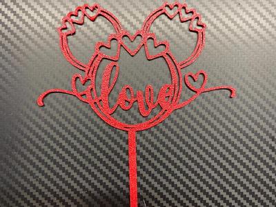 Love cake topper