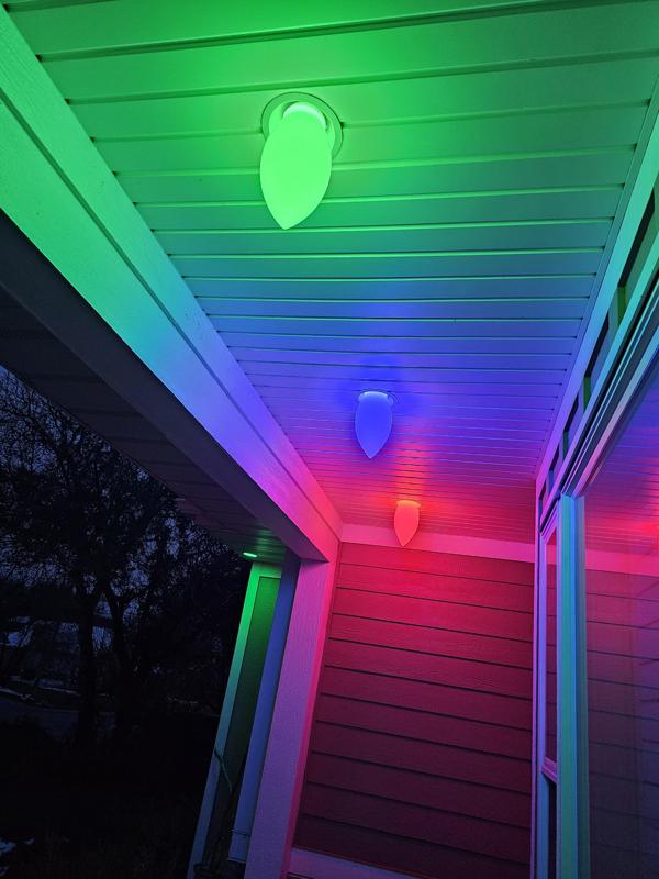 Christmas Light Over a LED BR30 Light