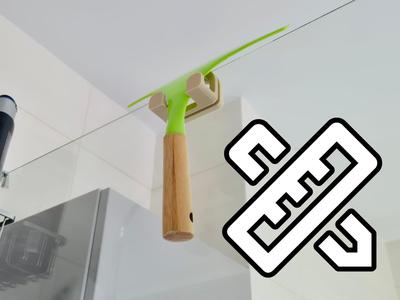 Customizable Shower Glass Wiper Holder