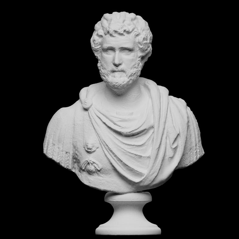 Portrait of Antoninus Pius on a modern bust