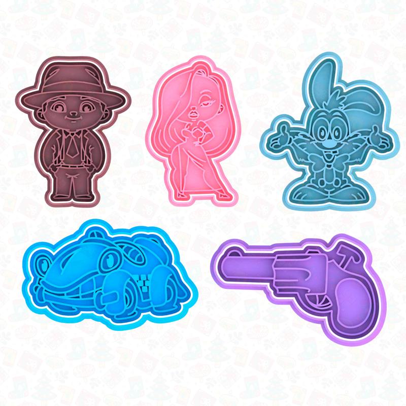 Who Framed Roger Rabbit cookie cutter set of 5