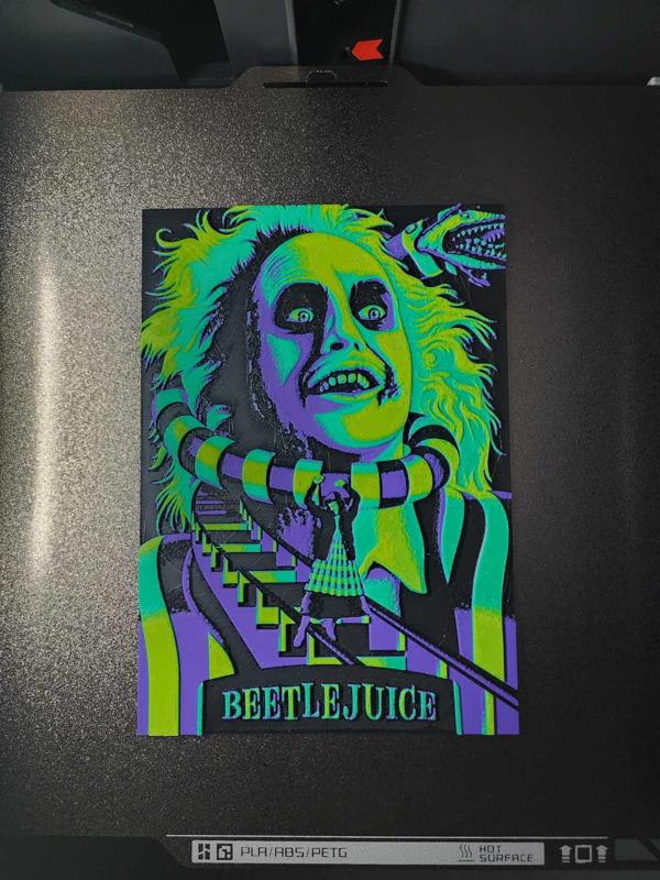 Beetlejuice Hueforge Poster