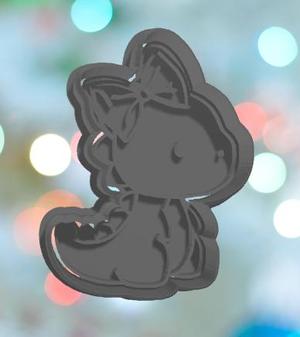 Dinosaur Baby Trex With Bow Cookie Cutter