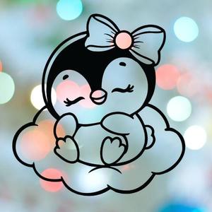 Penguin Girl Sleeping On Cloud Cookie Cutter