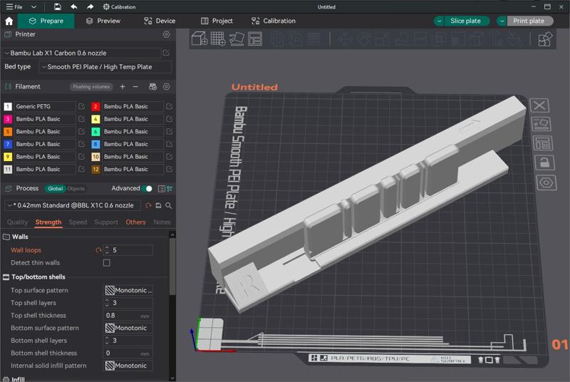 Bambu AMS RepRack Sliding Mount Universal Fit