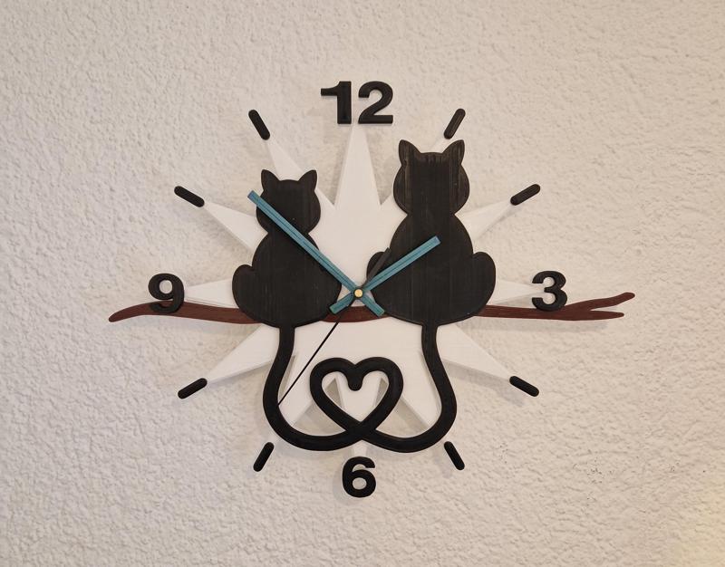 Wall Clock Cat - Wanduhr Katze