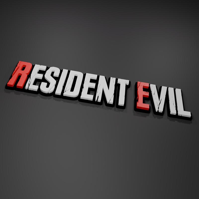 Residual Evil 3D Logo - Gamer Decoration