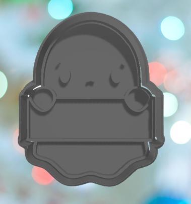 Halloween Ghost Plaque Cookie Cutter