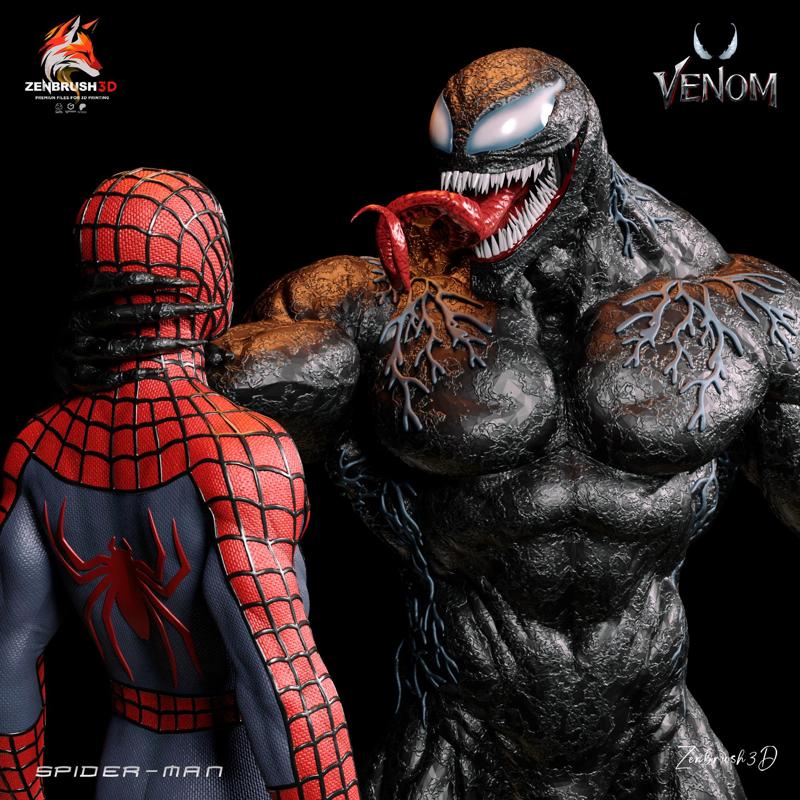 Venom vs Spiderman - Diorama - 3D PRINTING
