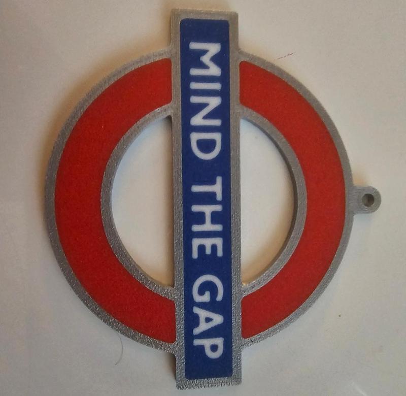 Mind the Gap London underground sign keyring 