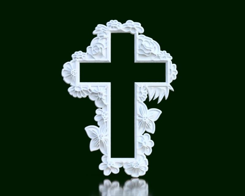 Floral Cross - Symbolizing Renewal and Hope