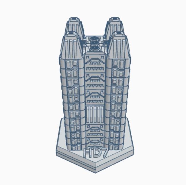 Sci-Fi Building 56 Hex Map Scale HMSSF056