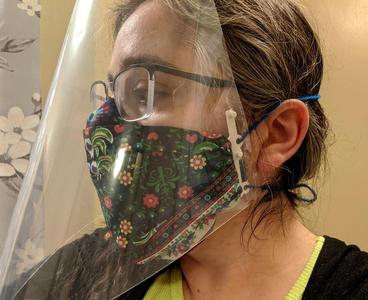 No Sew Mask with Attached Eye Shield
