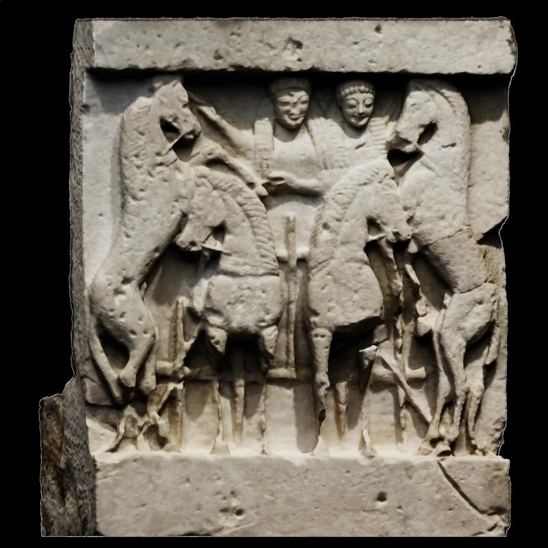 Relief with Horses and Two Men