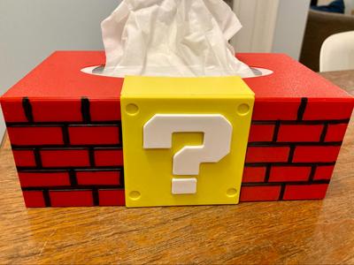 Mario-Themed Tissue Box Cover