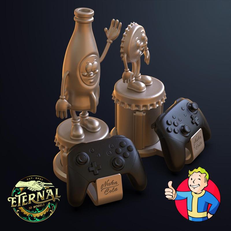 BOTTLE AND CAPPY CONTROLER HOLDER - 2 & 4 CONTROLLERS - FALLOUT - ETERNAL