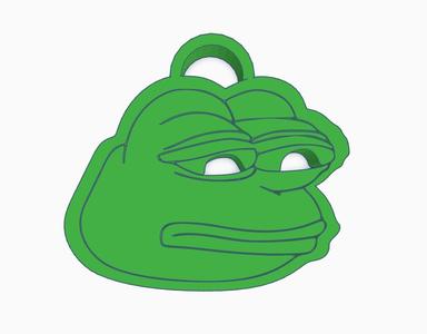 Sad Pepe keyring