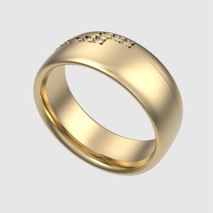 Contemporary Channel Ring 3D print
