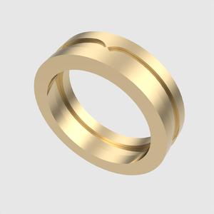 Contemporary Split Band Ring 3D print