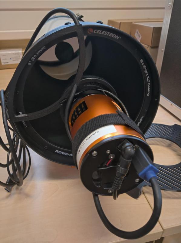 Self designed cable tray for RASA8 telescope (no spikes -> round stars)