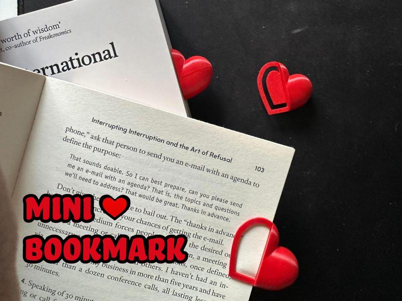 Mini Heart bookmark