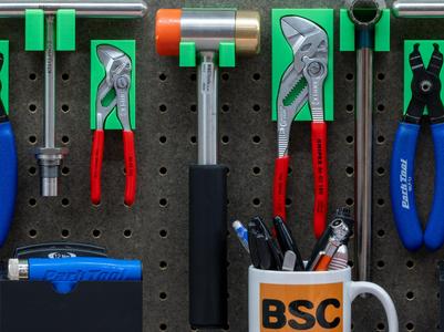 BSCTools Brass / Nylon Hammer SSH-2 pegboard holder