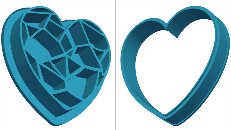 Voronoi Heart Cookie Cutter