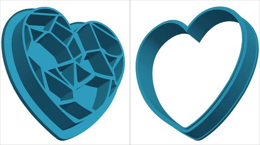 Voronoi Heart Cookie Cutter
