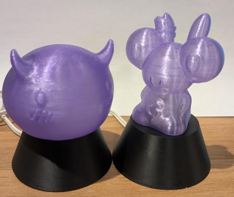 Michi Mochievee & Akuma Nihmune mascot lamps