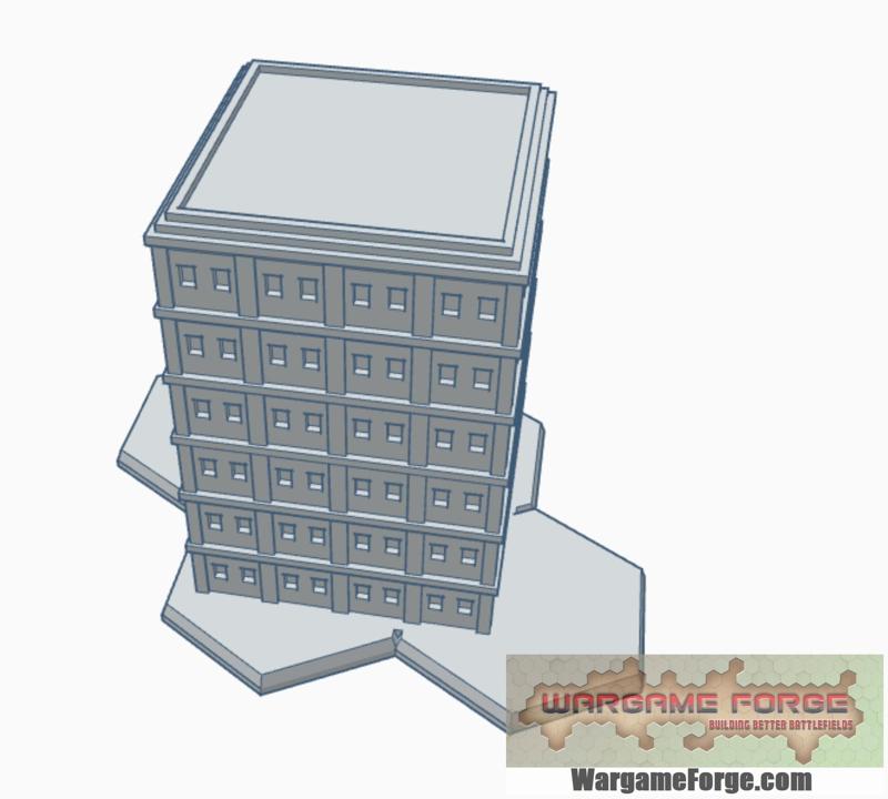 Modern Building 2 with Hex Base MHB002