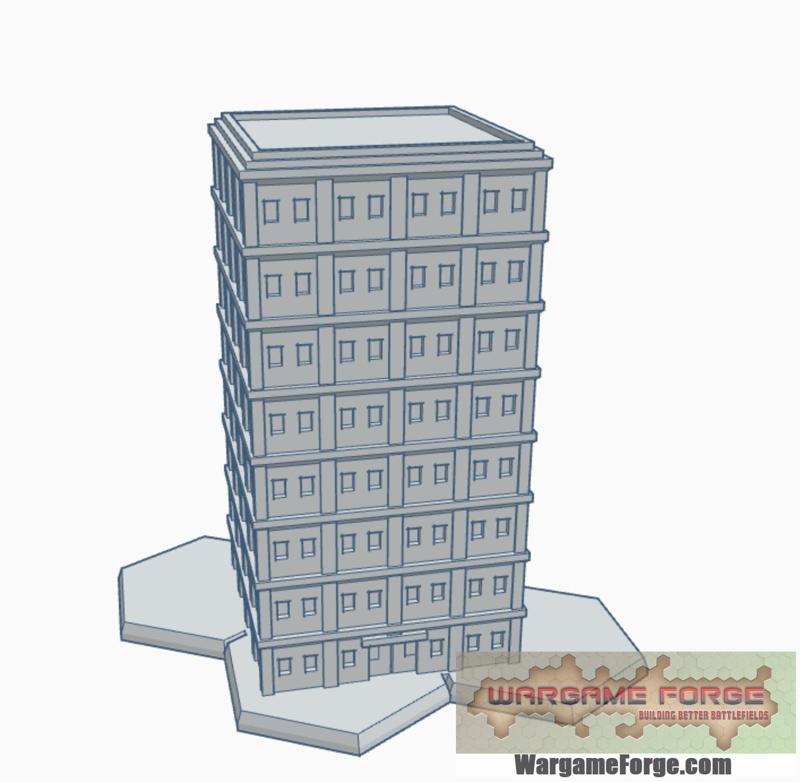 Modern Building 3 with Hex Base MHB003