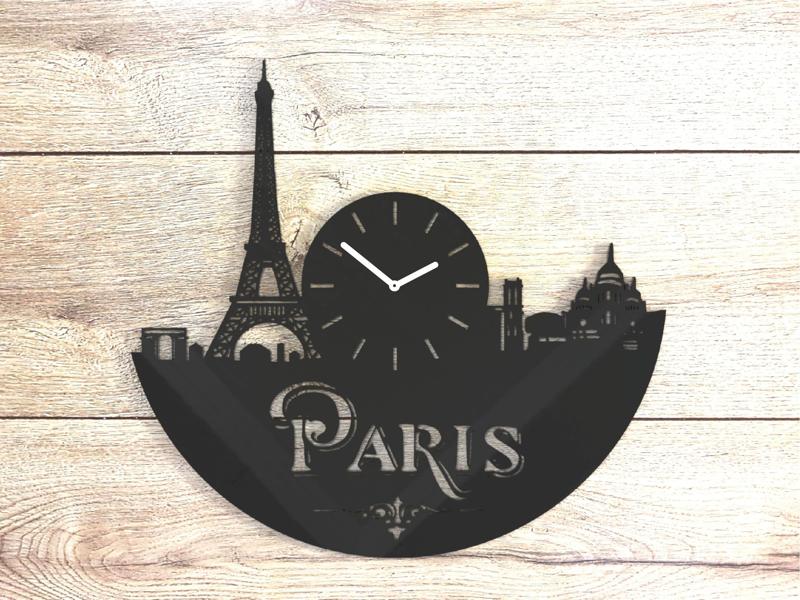 Paris clock frame vinyl